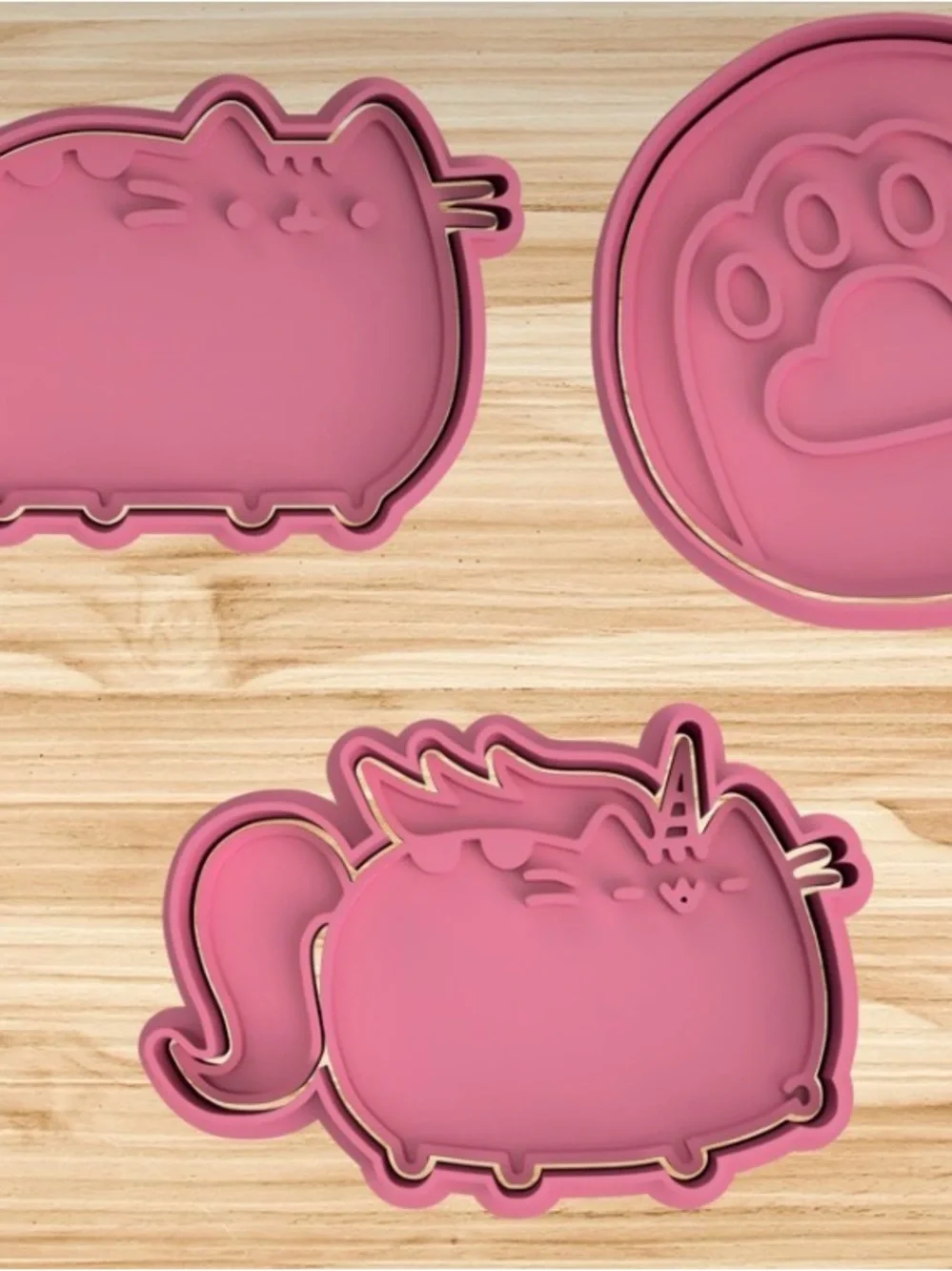 Pusheen cookie cutter set